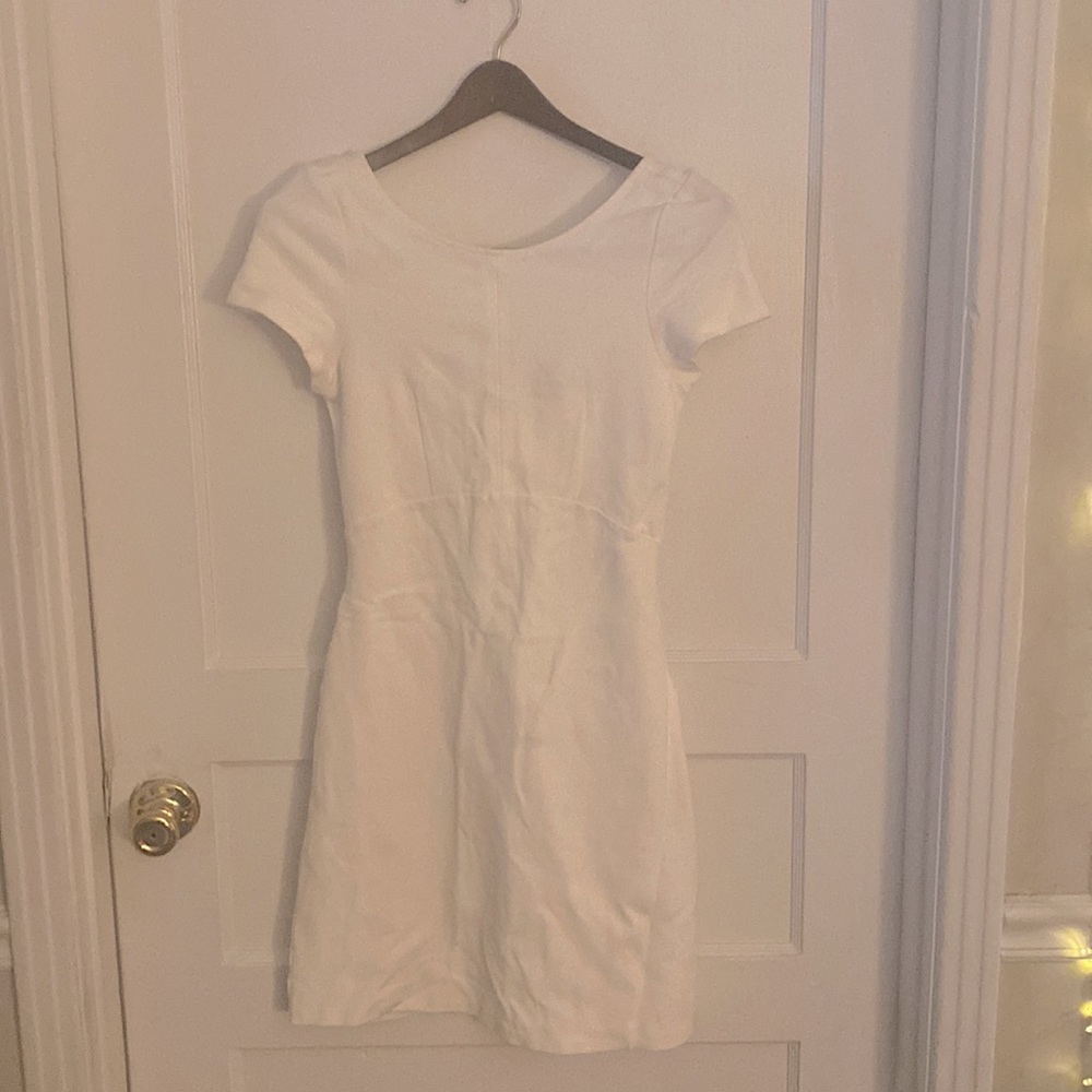 White Stretchy/Body-con Express Dress